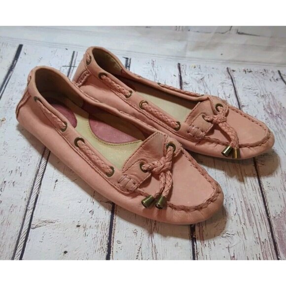 Frye Reagan Braided Lace Driving  Moc Loafer‎  Rose Pink - Women's 5.5M - Picture 6 of 7